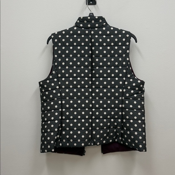 LOFT Ann Taylor Polka Dot Puffer Vest Women’s Sz Large! - Picture 6 of 6